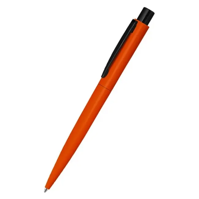 Ручка металлическая soft-touch Черный Оранжевый 12415-04