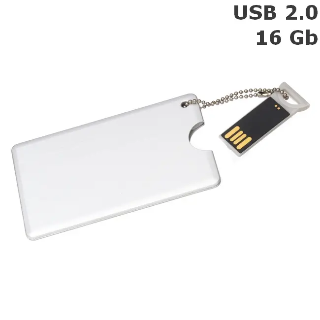 Флешка 'Metal Credit Card' 16 Gb USB 2.0 Серебристый 7342-01