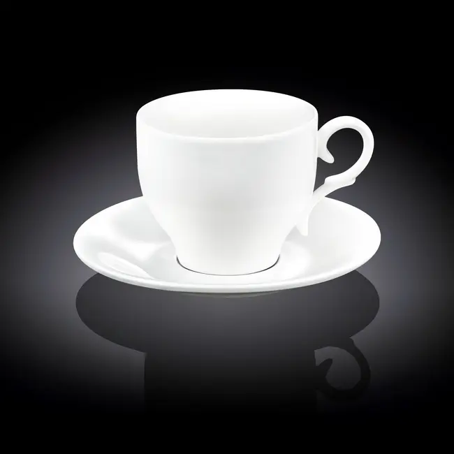 Чашка з блюдцем 'Wilmax' для чаю 330мл Белый 9733-01