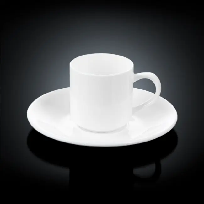 Чашка з блюдцем 'Wilmax' для кави 90мл Белый 9699-01