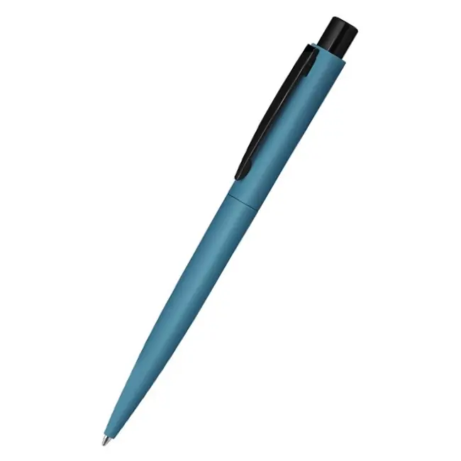 Ручка металлическая soft-touch Голубой Черный 12415-05