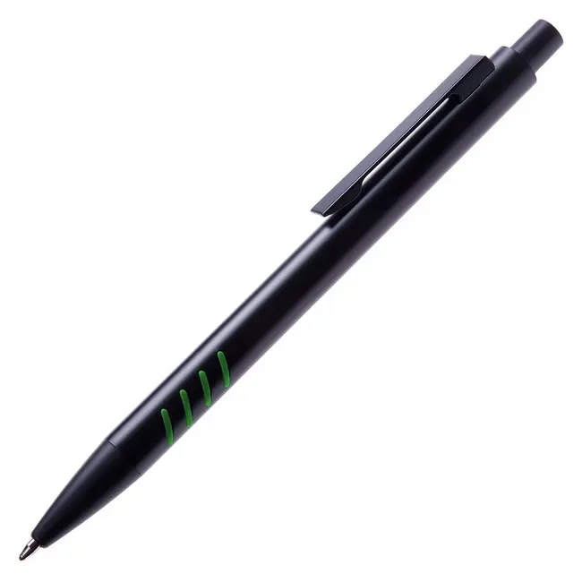 Ручка шариковая металлическая глянцевая Черный Зеленый 8580-05