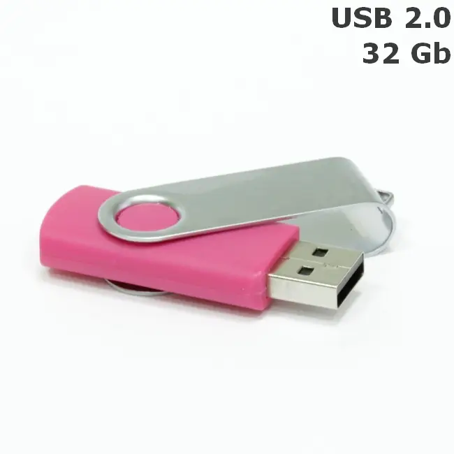 Флешка 'Twister' 32 Gb USB 2.0 Серебристый Розовый 8692-83