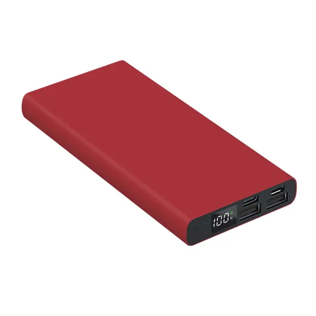 Универсальная мобильная батарея Powerbank 'Model A' matt 10000 mAh Бордовый Черный 5482-65