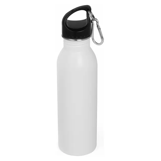 Бутылка металлическая 700мл Белый Черный Серебристый 14647-01