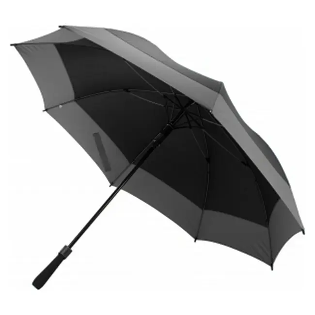 Зонт трость Черный Серый 12619-03