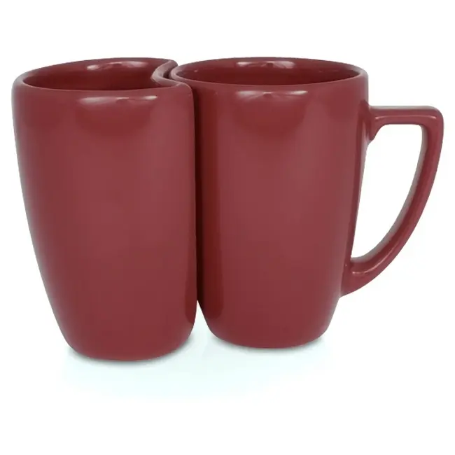 Набір з двох чашок Eden Plus керамічний 330 / 250 мл Бордовый 1802-02
