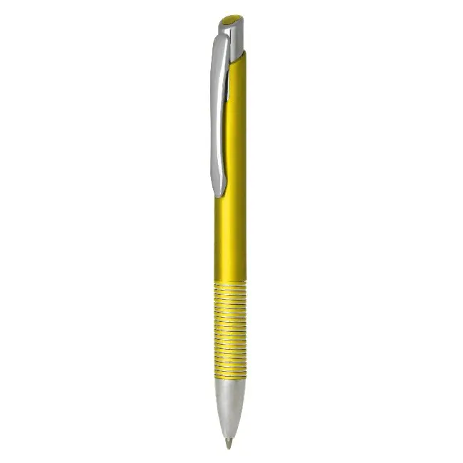 Ручка из матового пластика Серебристый Желтый 4409-07