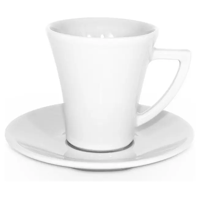 Чашка керамічна Paris S з блюдцем 200 мл Белый 1794-01
