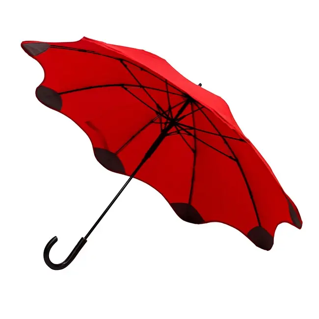 Зонт трость с защитными наконечниками Черный Красный 12145-03