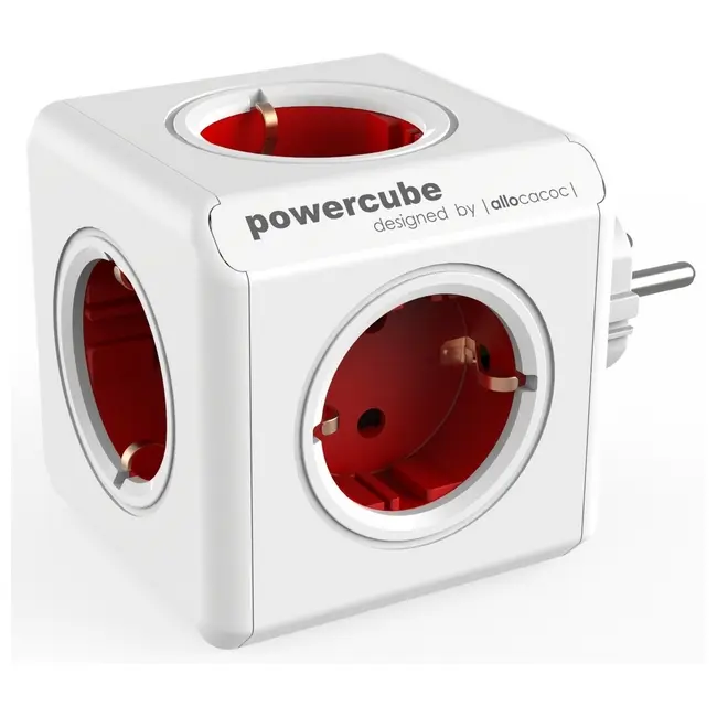 Мережевий розгалужувач PowerCube Original DE RED Красный Белый 1562-03