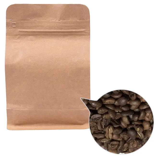 Кава зерно '100% Арабіка Бурунді' ППД120х200х80 крафт 120г Коричневый 13814-06