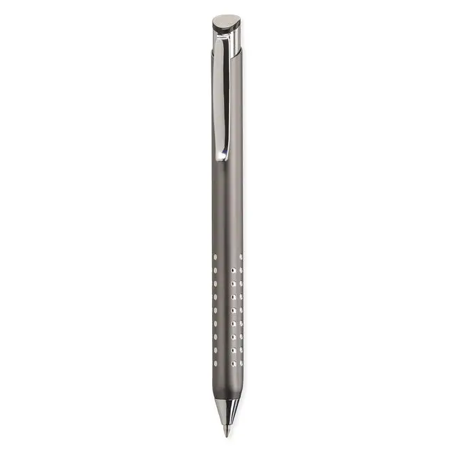 Ручка металлическая треугольной формы пишет черным Серый Серебристый 5656-01