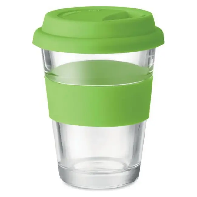 Чашка стеклянная 350мл Прозрачный Зеленый 14446-06