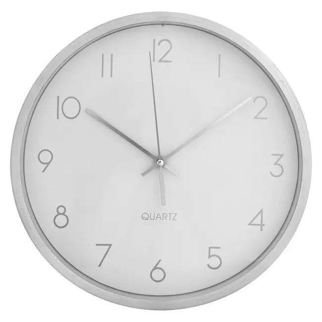 Часы настенные металлические Серебристый Белый 11918-01