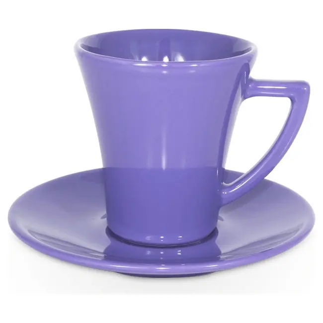 Чашка керамічна Paris S з блюдцем 200 мл Фиолетовый 1794-07
