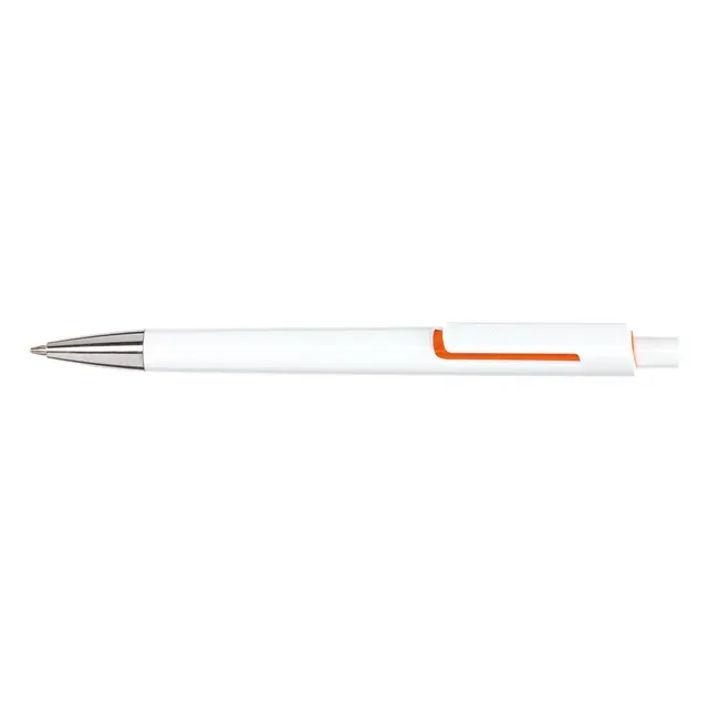Ручка пластиковая Белый Оранжевый Серебристый 2793-04