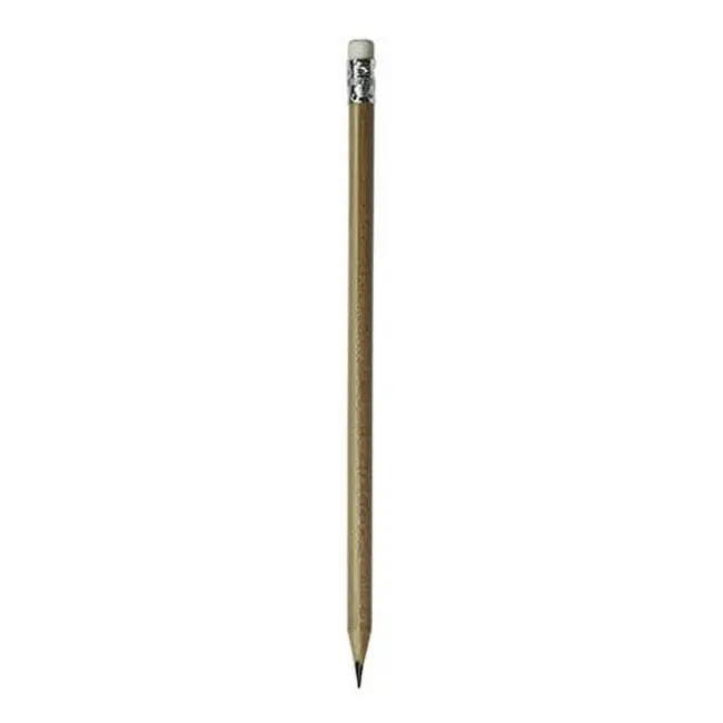 Олівець круглий HB з гумкою Древесный Серебристый 15042-02