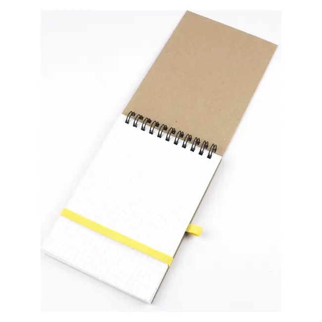 Блокнот A6 вертикальний з ЕКО-ручкою жовтий Желтый Древесный 11756-08