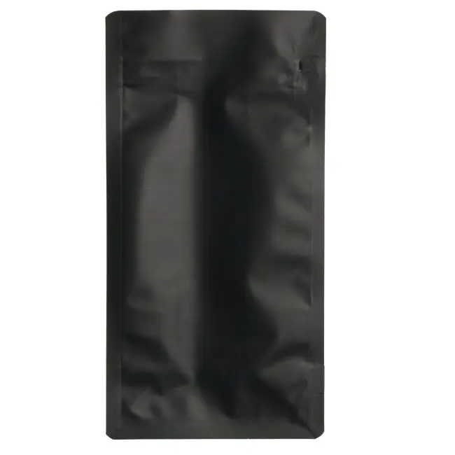 Пакет с плоским дном 130х255х90 zip-замок (500г кофе) Черный 12848-02