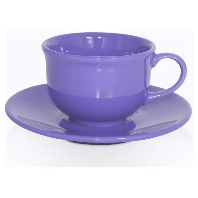 Чашка керамічна Ola S з блюдцем 200 мл Фиолетовый 1791-07