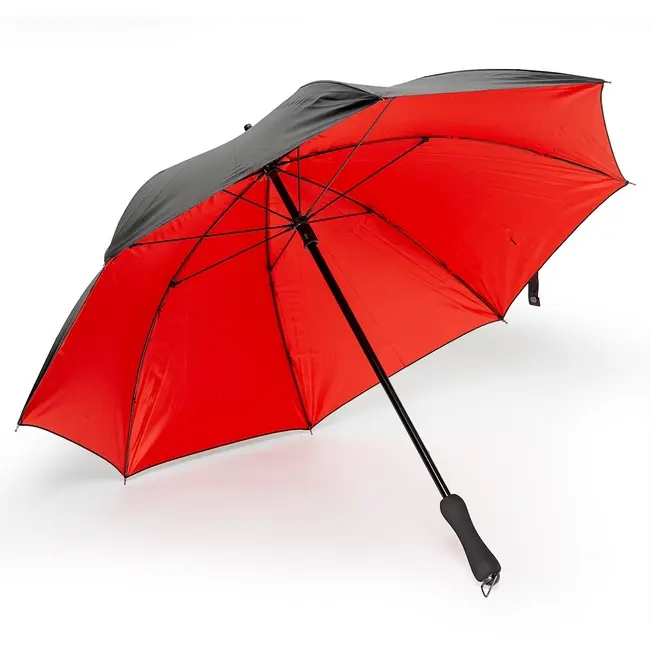 Зонт трость механический Красный Черный 13654-01