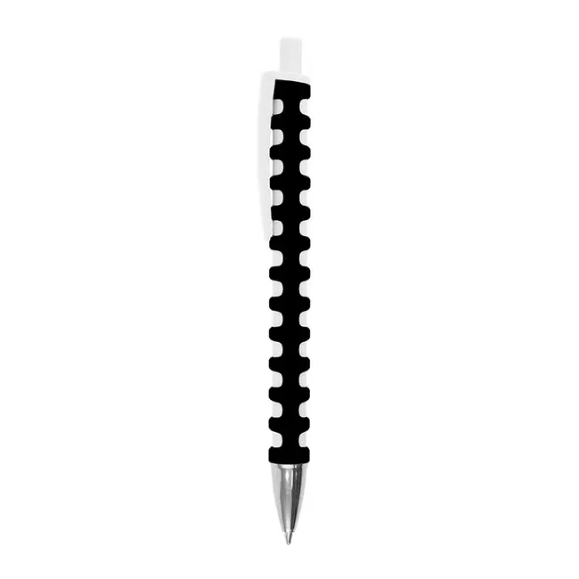 Ручка кулькова Черный Серебристый Белый 12085-01
