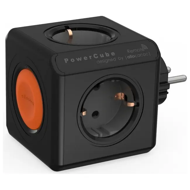 Мережевий розгалужувач PowerCube Original Remote SINGLE DE BLACK Оранжевый Черный 1555-02
