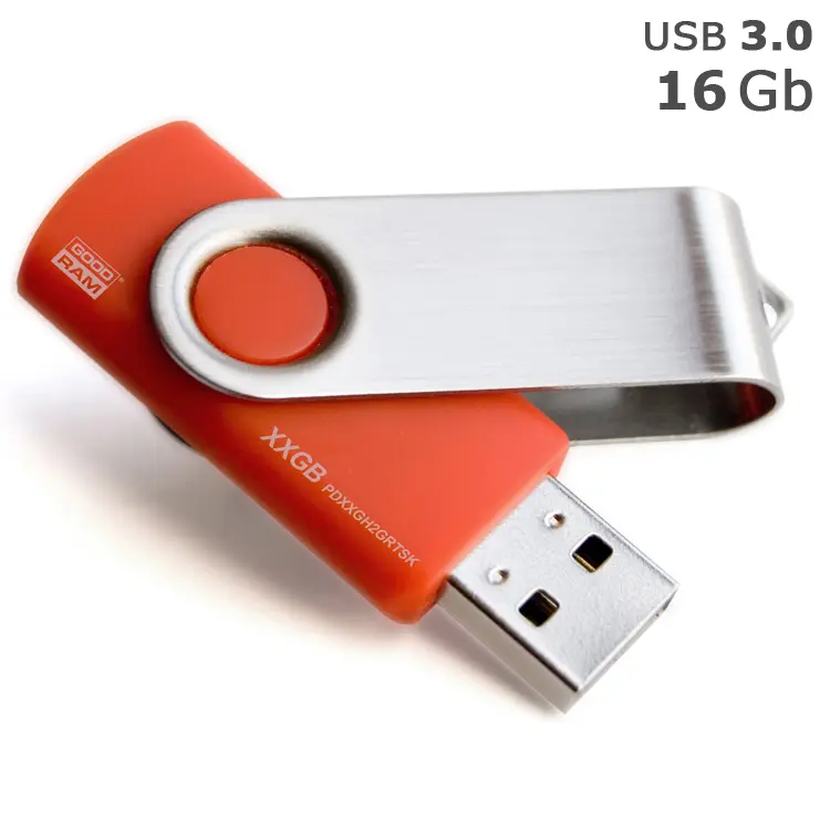 Флешка 'GoodRAM' 'Twister' под логотип 16 Gb USB 3.0 красная