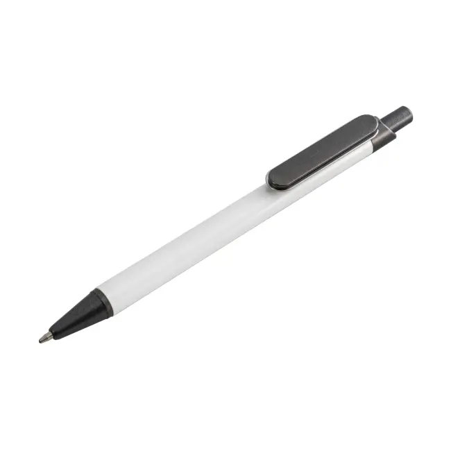 Ручка металлическая Белый Серебристый Черный 12943-04