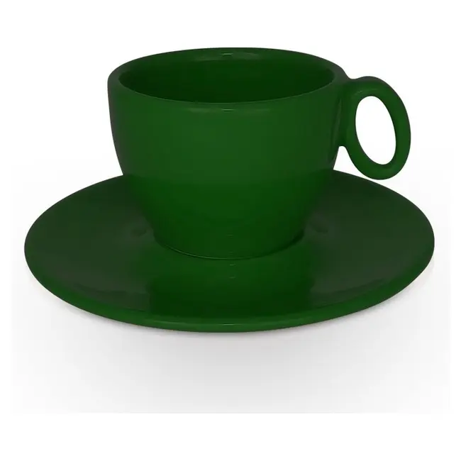 Чашка керамическая Coco S с блюдцем 160 мл Зеленый 1731-16