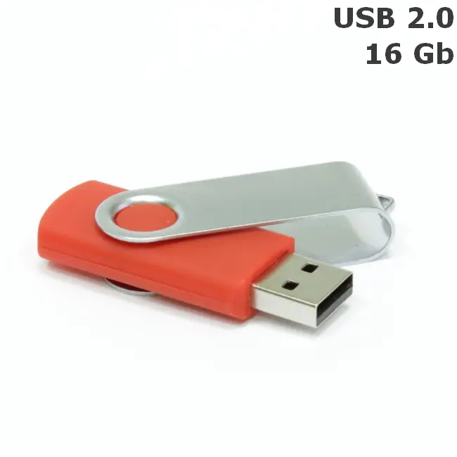 Флешка 'Twister' 16 Gb USB 2.0 Серебристый Красный 3675-82