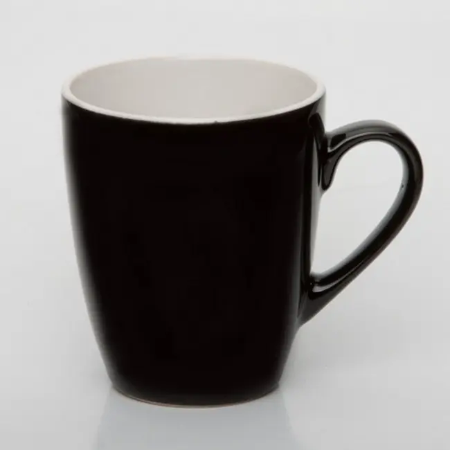 Чашка керамічна 340 мл Белый Черный 5391-04