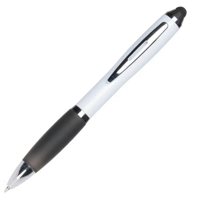Ручка стилус пластиковая Серебристый Белый Черный 13053-01