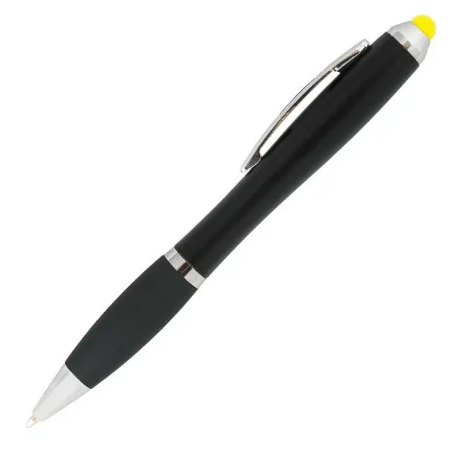 Ручка пластиковая с подсветкой Желтый Серебристый Черный 8942-02
