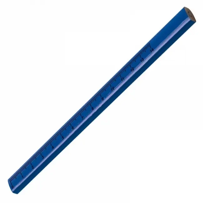 Олівець будівельний з лінійкою Синий 12290-01