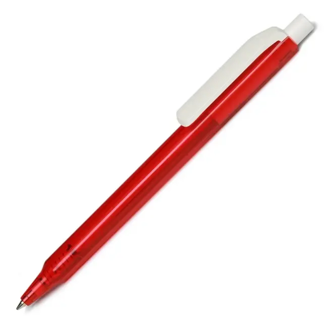 Ручка 'ES1' пластикова одноразова Белый Красный 1303-02
