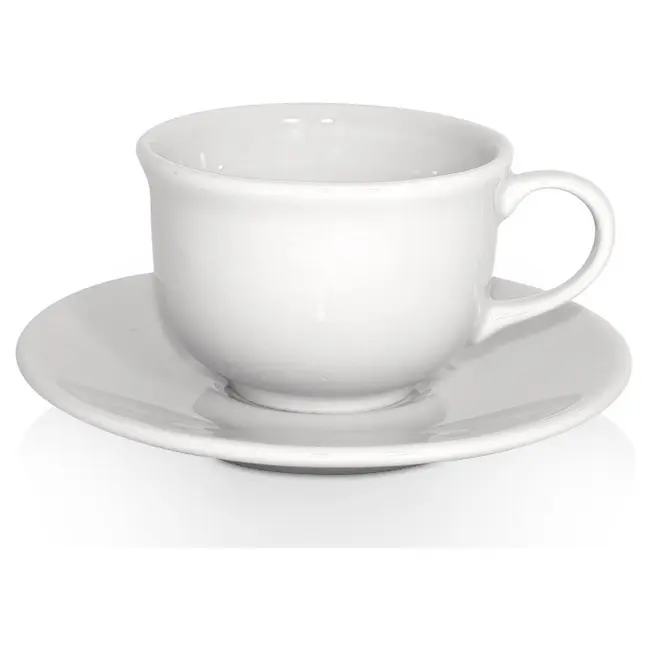 Чашка керамическая Ola S с блюдцем 200 мл Белый 1791-01