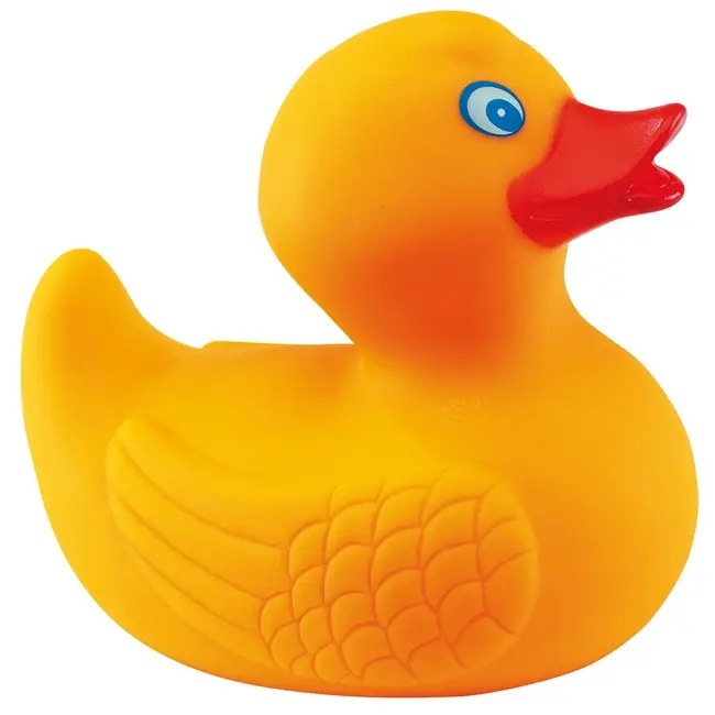 Іграшка для ванної крякаюча качка Красный Желтый 2463-01