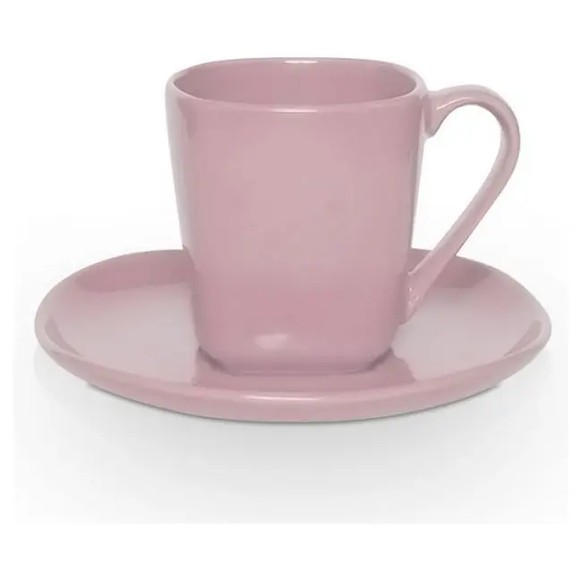 Чашка керамическая Etna S с блюдцем 180 мл Розовый 1753-11