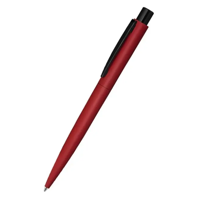 Ручка металлическая soft-touch Черный Красный 12415-11