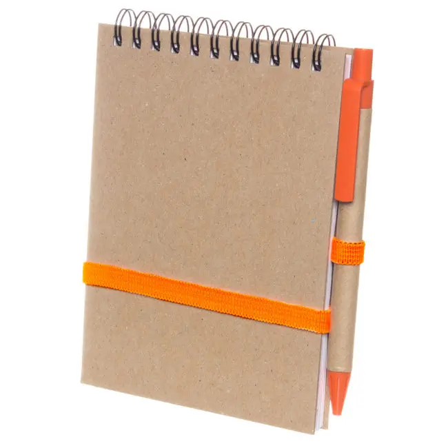 Блокнот A6 вертикальный с ЭКО-ручкой оранжевый Древесный Оранжевый 11756-04