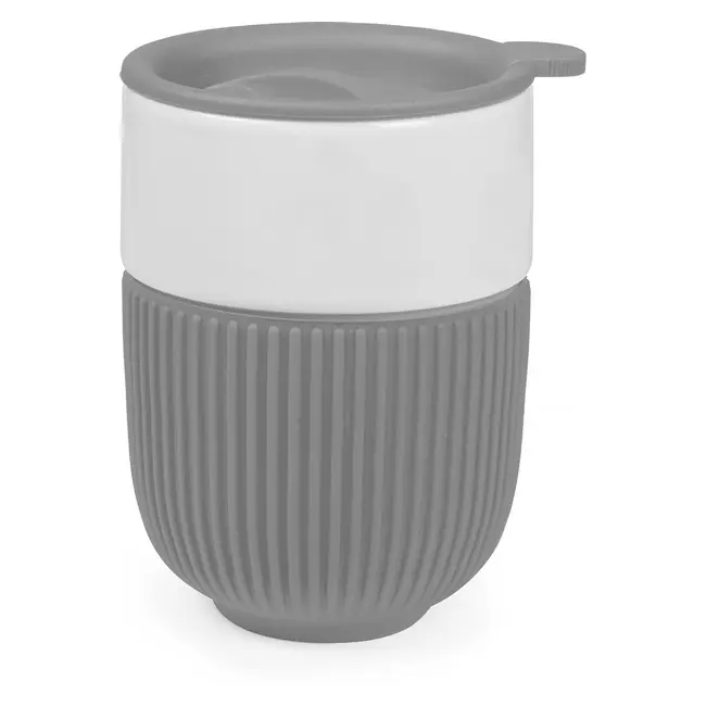 Чашка керамическая 350 мл Серый Белый 11842-06