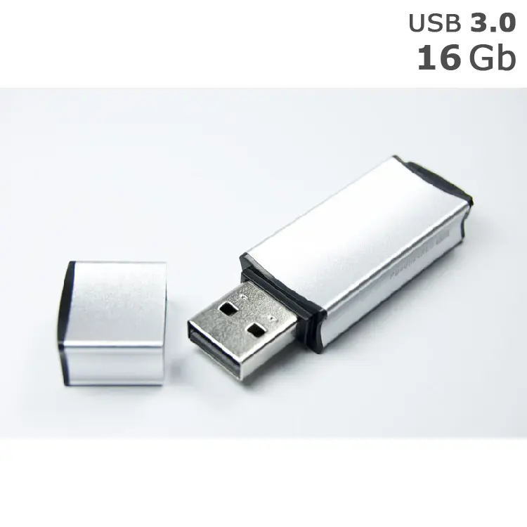 Флешка 'GoodRAM' 'EDGE' под логотип 16 Gb USB 3.0 серебристая