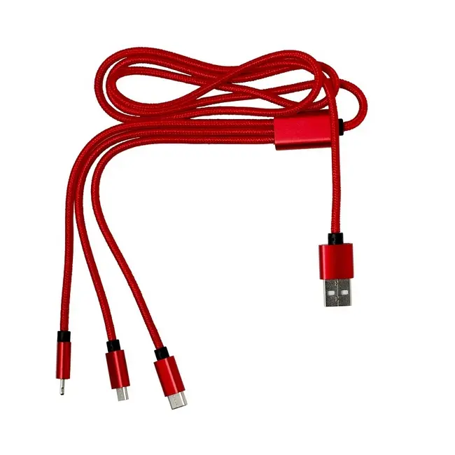 Зарядный кабель-переходник 4 в 1 Красный 13149-01