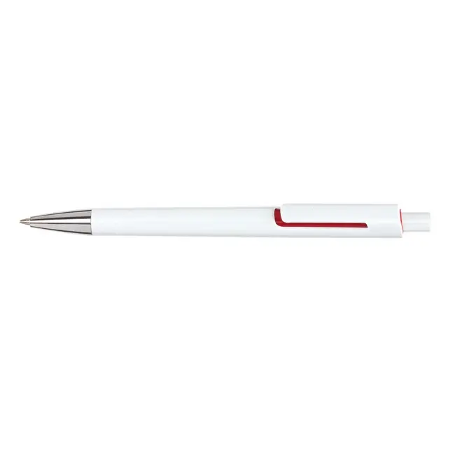 Ручка пластиковая Белый Красный Серебристый 2793-03