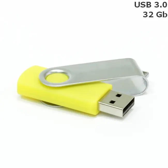 Флешка 'Twister' 32 Gb USB 3.0 Серебристый Желтый 15258-80