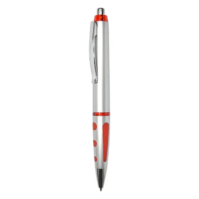 Ручка пластиковая Серебристый Красный 3869-01