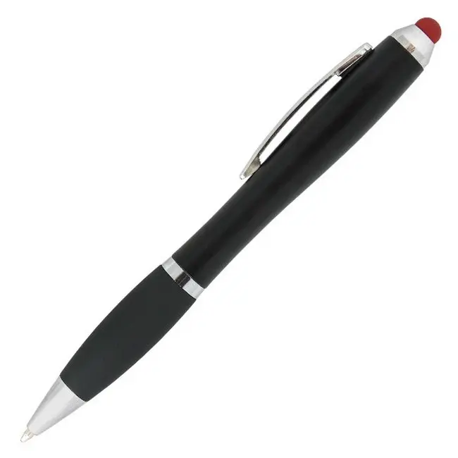 Ручка пластикова з підсвіткою Красный Черный Серебристый 8942-01