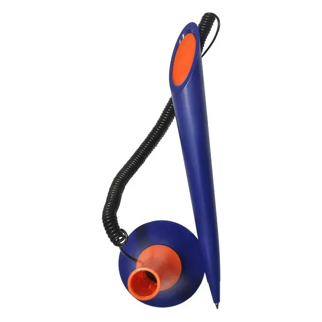 Ручка пластикова на пружинці Черный Темно-синий Оранжевый 3853-03